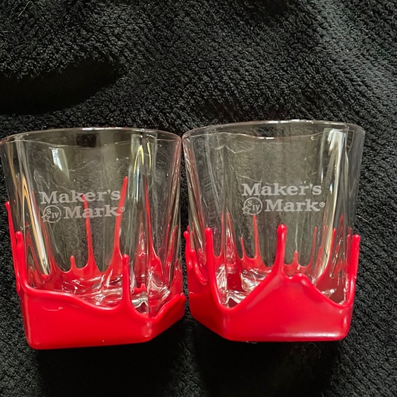 Maker’s Mark Dining Makers Mark Whiskey Glasses With Red Wax